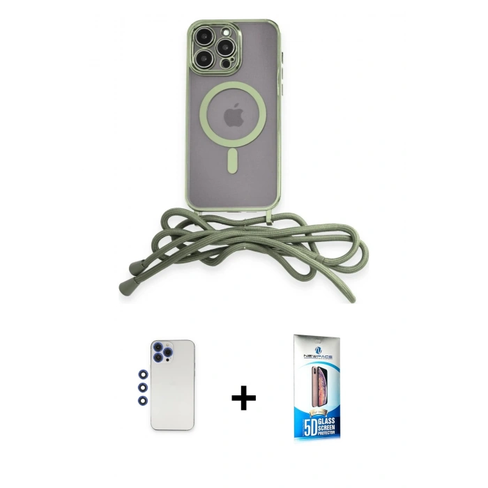 MARSİLYAN™- iPhone 12 Pro Max Kılıf Eksen Özel Seri - Siyah 5D Eko Cam Ekran Koruyucu + Lacivert Shine Kamera Lens