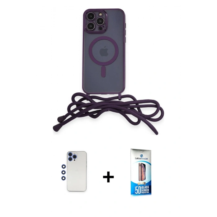 MARSİLYAN™- iPhone 12 Pro Max Kılıf Eksen Özel Seri - Siyah 5D Eko Cam Ekran Koruyucu + Lacivert Shine Kamera Lens