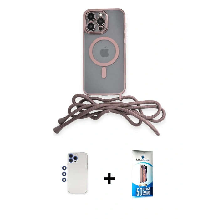 MARSİLYAN™- iPhone 12 Pro Max Kılıf Eksen Özel Seri - Siyah 5D Eko Cam Ekran Koruyucu + Lacivert Shine Kamera Lens