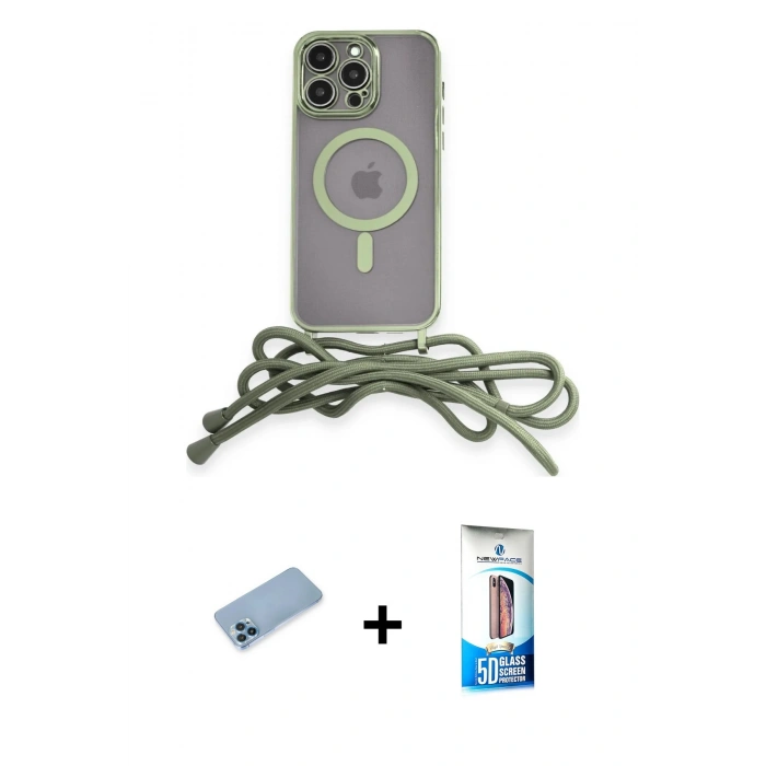 MARSİLYAN™- iPhone 12 Pro Max Kılıf Eksen Özel Seri - Siyah 5D Eko Cam Ekran Koruyucu + Shine Kamera Lens Koruma Cam - MI