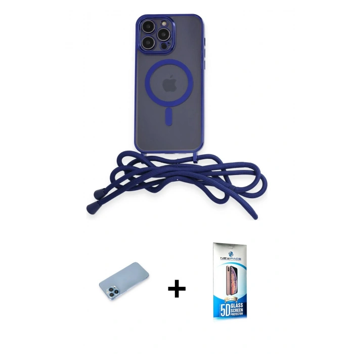 MARSİLYAN™- iPhone 12 Pro Max Kılıf Eksen Özel Seri - Siyah 5D Eko Cam Ekran Koruyucu + Shine Kamera Lens Koruma Cam - MI