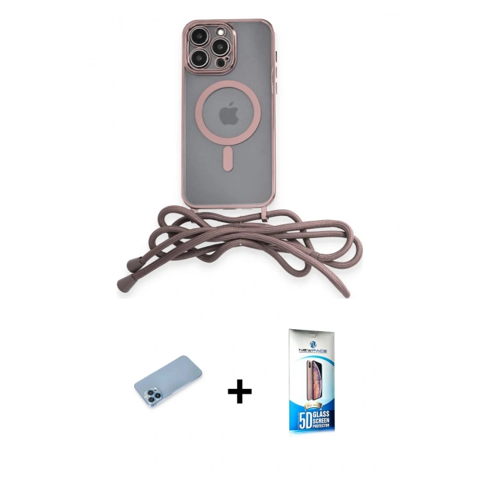 MARSİLYAN™- iPhone 12 Pro Max Kılıf Eksen Özel Seri - Siyah 5D Eko Cam Ekran Koruyucu + Shine Kamera Lens Koruma Cam - MI