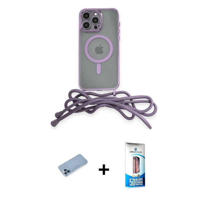MARSİLYAN™- iPhone 12 Pro Max Kılıf Eksen Özel Seri - Siyah 5D Eko Cam Ekran Koruyucu + Shine Kamera Lens Koruma Cam - MI