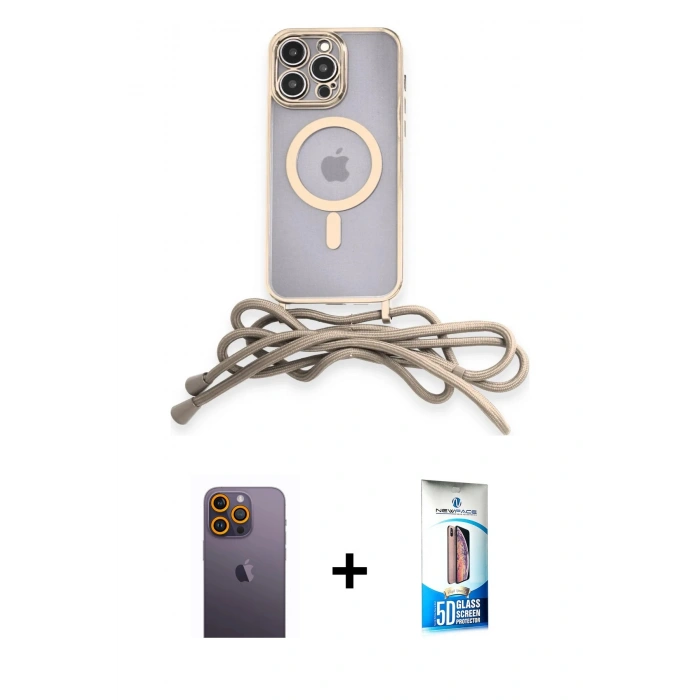 MARSİLYAN™- iPhone 12 Pro Max Kılıf Eksen Özel Seri - Siyah 5D Eko Cam Ekran Koruyucu + Neon Fosforlu Kamera Lens - SI