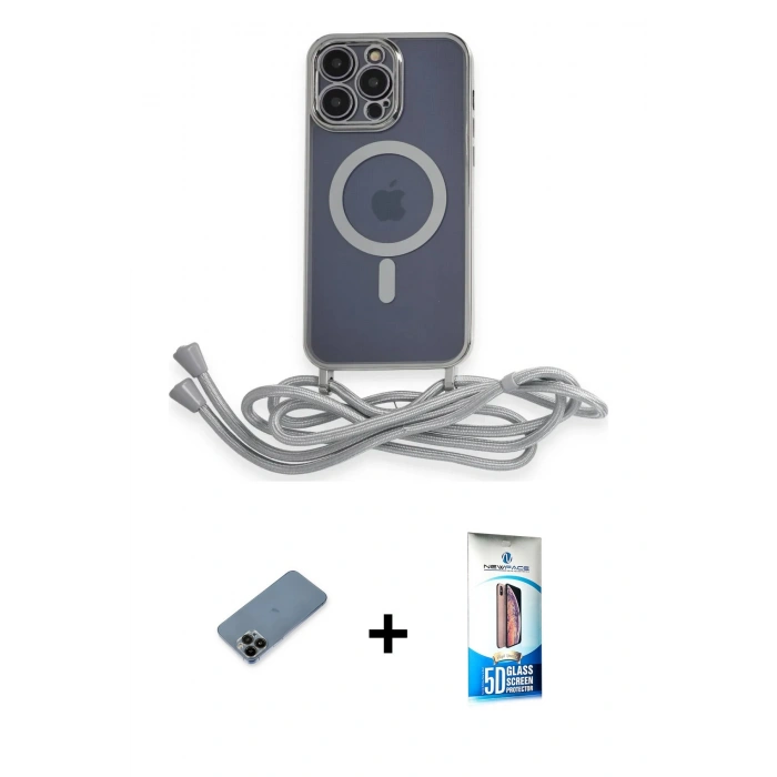 MARSİLYAN™- iPhone 12 Pro Max Kılıf Eksen Özel Seri - Siyah 5D Eko Cam Ekran Koruyucu + Shine Kamera Lens Koruma Cam - SH