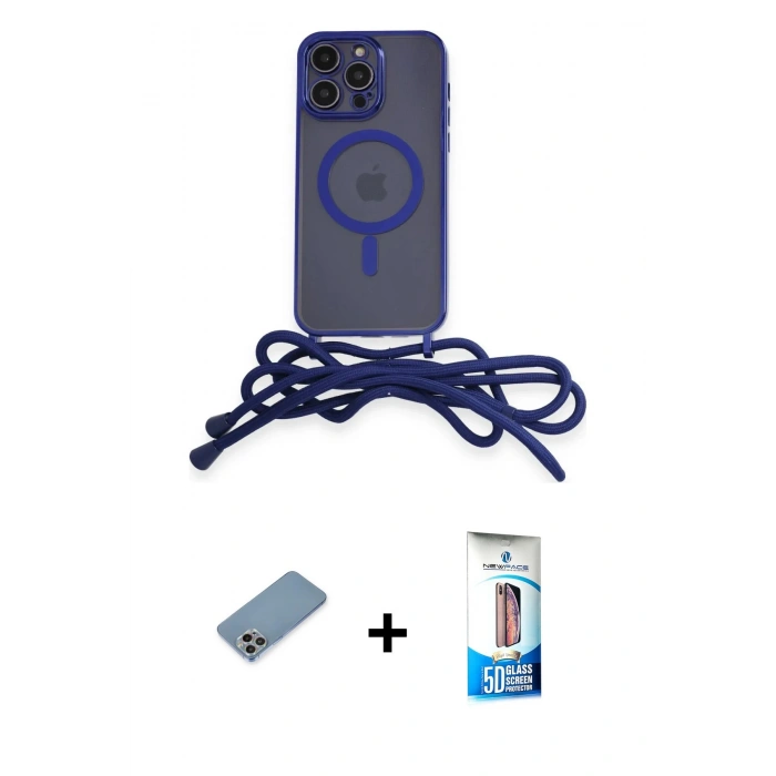 MARSİLYAN™- iPhone 12 Pro Max Kılıf Eksen Özel Seri - Siyah 5D Eko Cam Ekran Koruyucu + Shine Kamera Lens Koruma Cam - GI
