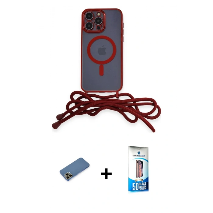 MARSİLYAN™- iPhone 12 Pro Max Kılıf Eksen Özel Seri - Siyah 5D Eko Cam Ekran Koruyucu + Shine Kamera Lens Koruma Cam - GD