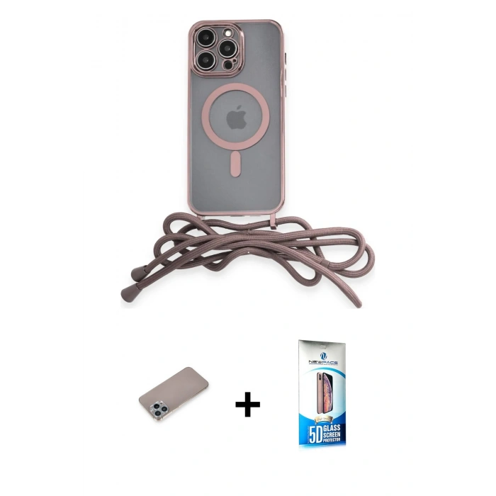 MARSİLYAN™- iPhone 12 Pro Max Kılıf Eksen Özel Seri - Siyah 5D Eko Cam Ekran Koruyucu + Shine Kamera Lens Koruma Cam - SABE