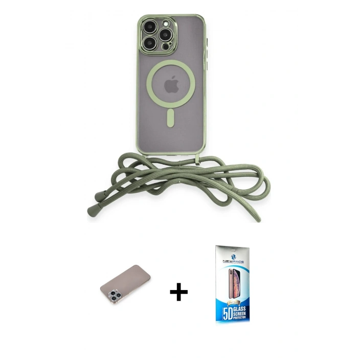 MARSİLYAN™- iPhone 12 Pro Max Kılıf Eksen Özel Seri - Siyah 5D Eko Cam Ekran Koruyucu + Shine Kamera Lens Koruma Cam - SABE