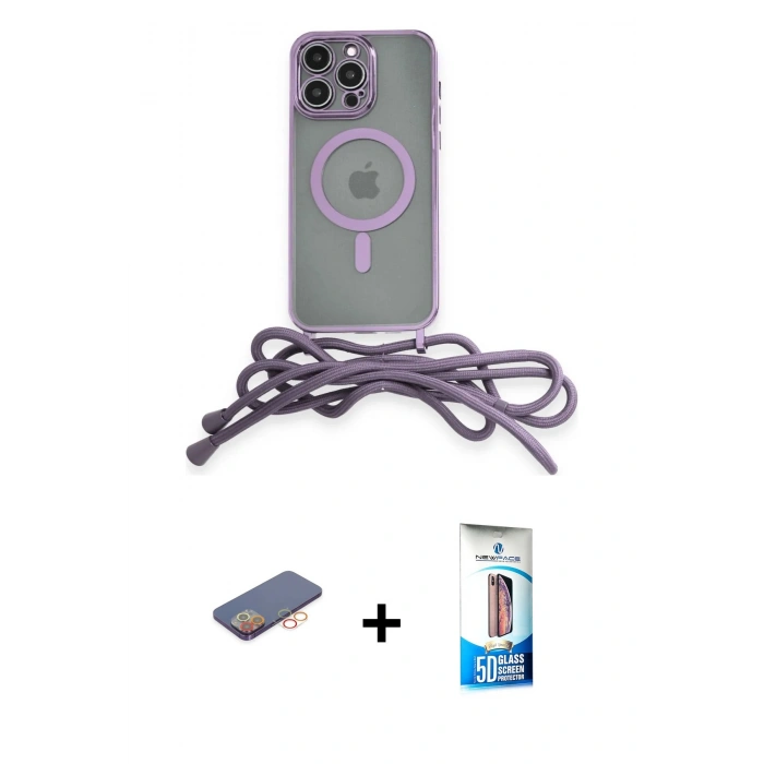 MARSİLYAN™- iPhone 12 Pro Max Kılıf Eksen Özel Seri - Siyah 5D Eko Cam Ekran Koruyucu + Turuncu Renkli Kamera Lens Koruma Cam