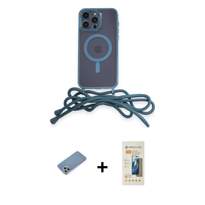 MARSİLYAN™- iPhone 12 Pro Max Kılıf Eksen Özel Seri - Siyah 6D Mat Seramik Hayalet Nano Ekran Koruyucu + Shine Kamera Lens Koruma Cam - GS