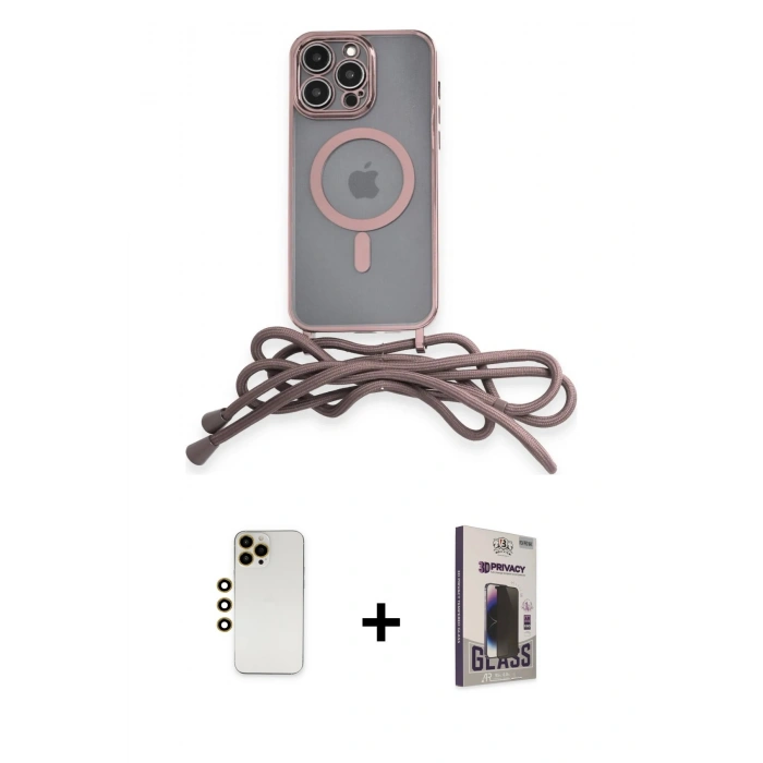 MARSİLYAN™- iPhone 12 Pro Max Kılıf Eksen Özel Seri - Siyah Bilvis Hayalet Cam Ekran Koruyucu + Shine Kamera Lens - GD