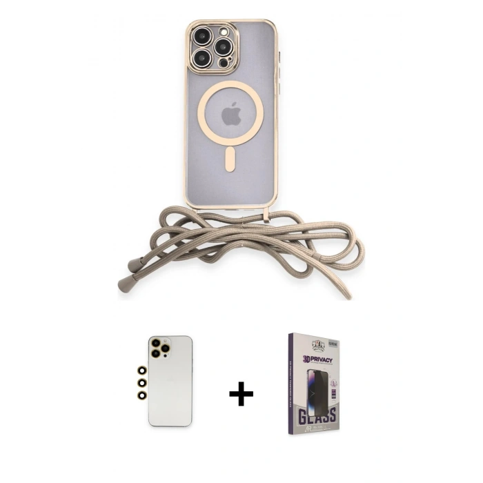 MARSİLYAN™- iPhone 12 Pro Max Kılıf Eksen Özel Seri - Siyah Bilvis Hayalet Cam Ekran Koruyucu + Shine Kamera Lens - GD