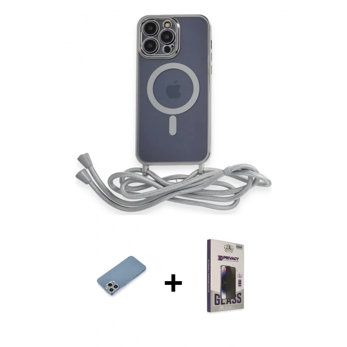 MARSİLYAN™- iPhone 12 Pro Max Kılıf Eksen Özel Seri - Siyah Bilvis Hayalet Cam Ekran Koruyucu + Shine Kamera Lens Koruma Cam - GS