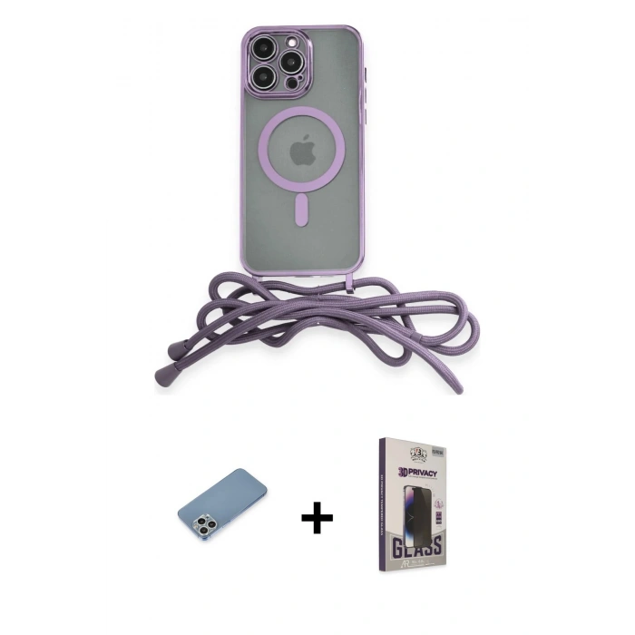 MARSİLYAN™- iPhone 12 Pro Max Kılıf Eksen Özel Seri - Siyah Bilvis Hayalet Cam Ekran Koruyucu + Shine Kamera Lens Koruma Cam - GS