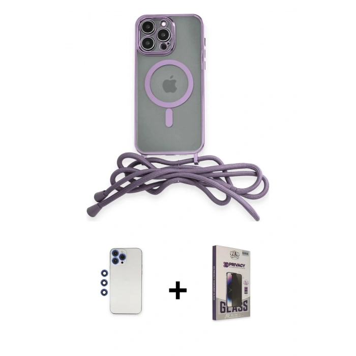 MARSİLYAN™- iPhone 12 Pro Max Kılıf Eksen Özel Seri - Siyah Bilvis Hayalet Cam Ekran Koruyucu + Lacivert Shine Kamera Lens