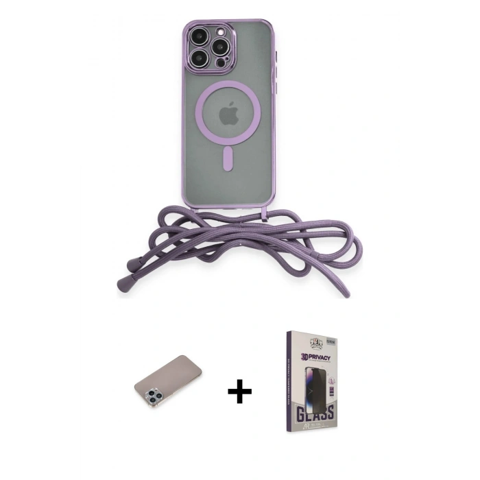 MARSİLYAN™- iPhone 12 Pro Max Kılıf Eksen Özel Seri - Siyah Bilvis Hayalet Cam Ekran Koruyucu + Shine Kamera Lens Koruma Cam - SABE