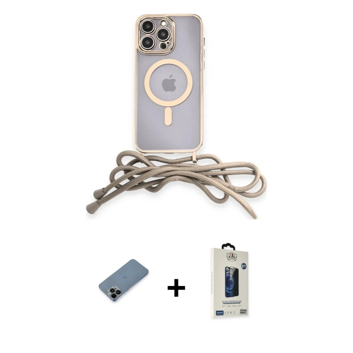 MARSİLYAN™- iPhone 12 Pro Max Kılıf Eksen Özel Seri - Siyah Bilvis Hayalet Cam Ekran Koruyucu + Shine Kamera Lens Koruma Cam - SH
