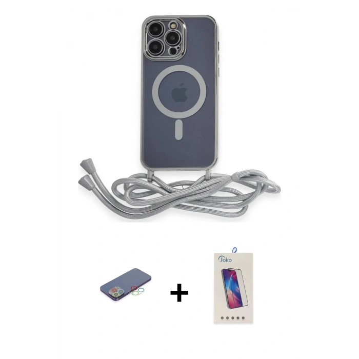 MARSİLYAN™- iPhone 12 Pro Max Kılıf Eksen Özel Seri - Siyah Joko 5D Cam + Mavi Renkli Kamera Lens Koruma Cam
