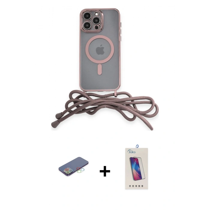 MARSİLYAN™- iPhone 12 Pro Max Kılıf Eksen Özel Seri - Siyah Joko 5D Cam + Mavi Renkli Kamera Lens Koruma Cam