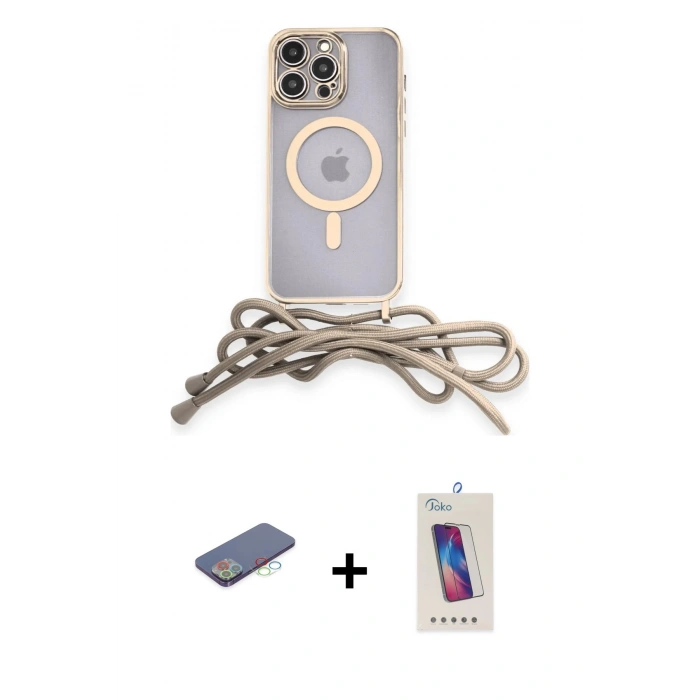 MARSİLYAN™- iPhone 12 Pro Max Kılıf Eksen Özel Seri - Siyah Joko 5D Cam + Mavi Renkli Kamera Lens Koruma Cam