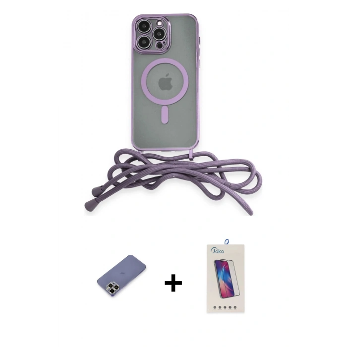MARSİLYAN™- iPhone 12 Pro Max Kılıf Eksen Özel Seri - Siyah Joko 5D Cam + Metal Kamera Lens Koruma Cam - GD