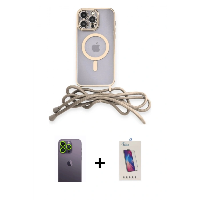 MARSİLYAN™- iPhone 12 Pro Max Kılıf Eksen Özel Seri - Siyah Joko 5D Cam + Neon Fosforlu Kamera Lens - YL