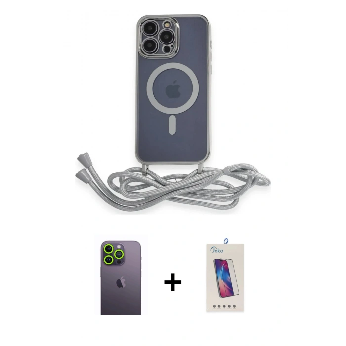 MARSİLYAN™- iPhone 12 Pro Max Kılıf Eksen Özel Seri - Siyah Joko 5D Cam + Neon Fosforlu Kamera Lens - YL