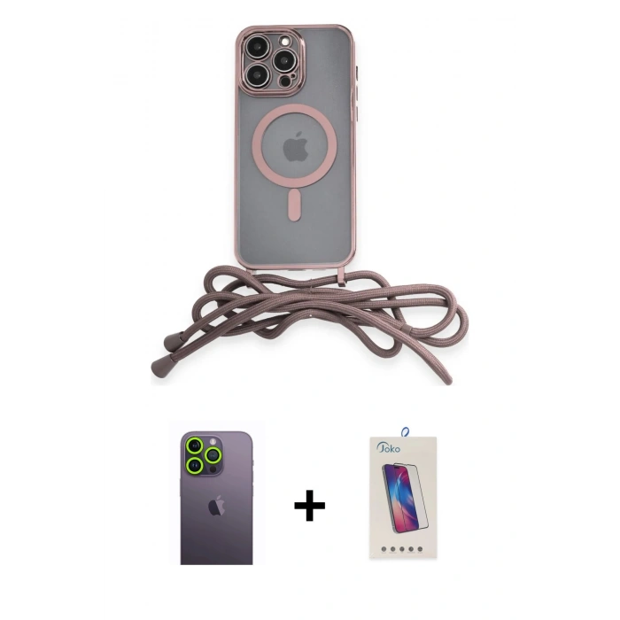 MARSİLYAN™- iPhone 12 Pro Max Kılıf Eksen Özel Seri - Siyah Joko 5D Cam + Neon Fosforlu Kamera Lens - YL