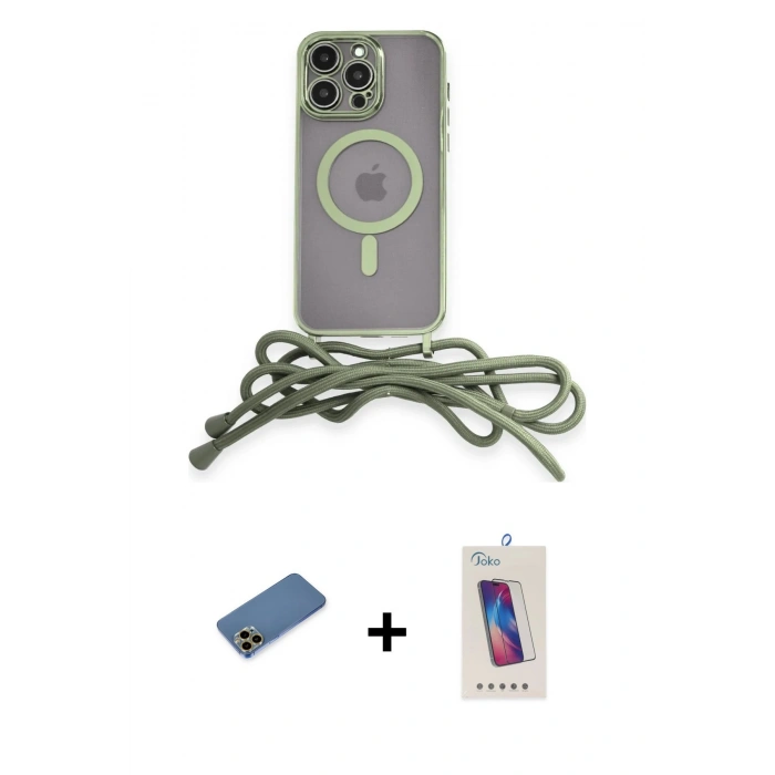 MARSİLYAN™- iPhone 12 Pro Max Kılıf Eksen Özel Seri - Siyah Joko 5D Cam + Shine Kamera Lens Koruma Cam - GD