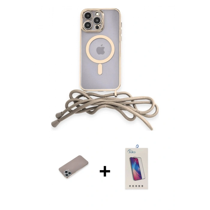 MARSİLYAN™- iPhone 12 Pro Max Kılıf Eksen Özel Seri - Siyah Joko 5D Cam + Shine Kamera Lens Koruma Cam - SABE