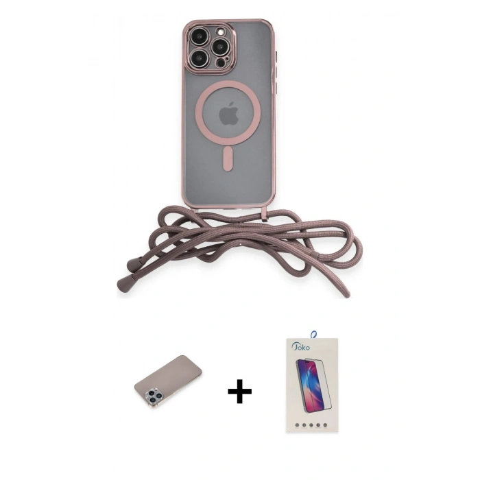 MARSİLYAN™- iPhone 12 Pro Max Kılıf Eksen Özel Seri - Siyah Joko 5D Cam + Shine Kamera Lens Koruma Cam - SABE