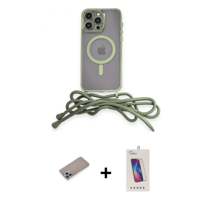 MARSİLYAN™- iPhone 12 Pro Max Kılıf Eksen Özel Seri - Siyah Joko 5D Cam + Shine Kamera Lens Koruma Cam - SABE
