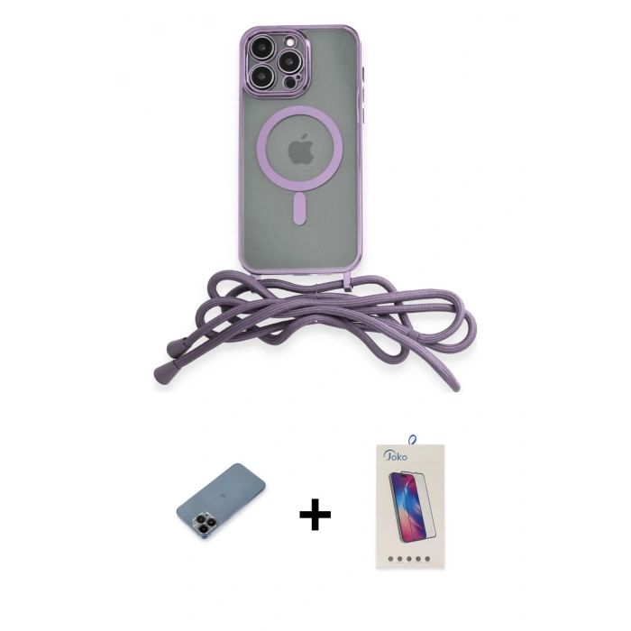 MARSİLYAN™- iPhone 12 Pro Max Kılıf Eksen Özel Seri - Siyah Joko 5D Cam + Shine Kamera Lens Koruma Cam - SH
