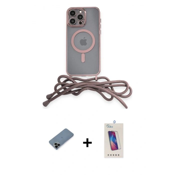 MARSİLYAN™- iPhone 12 Pro Max Kılıf Eksen Özel Seri - Siyah Joko 5D Cam + Shine Kamera Lens Koruma Cam - SH