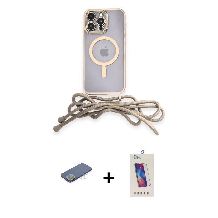 MARSİLYAN™- iPhone 12 Pro Max Kılıf Eksen Özel Seri - Siyah Joko 5D Cam + Renkli Kamera Lens Koruma Cam - YL
