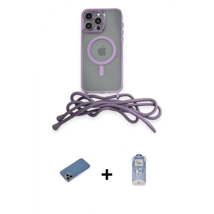 MARSİLYAN™- iPhone 12 Pro Max Kılıf Eksen Özel Seri - Siyah Joko Magic 5D Cam + Shine Kamera Lens Koruma Cam - GD