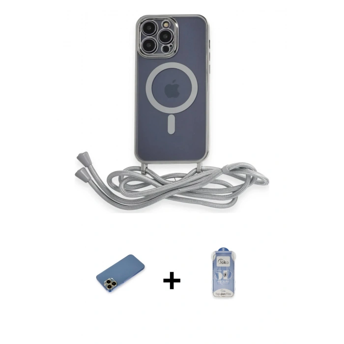MARSİLYAN™- iPhone 12 Pro Max Kılıf Eksen Özel Seri - Siyah Joko Magic 5D Cam + Shine Kamera Lens Koruma Cam - GD