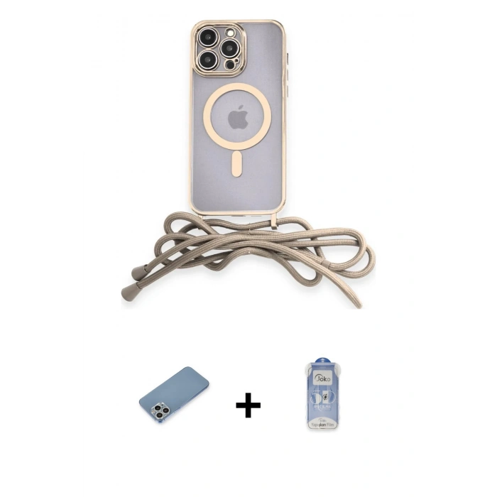 MARSİLYAN™- iPhone 12 Pro Max Kılıf Eksen Özel Seri - Siyah Joko Magic 5D Cam + Shine Kamera Lens Koruma Cam - GS