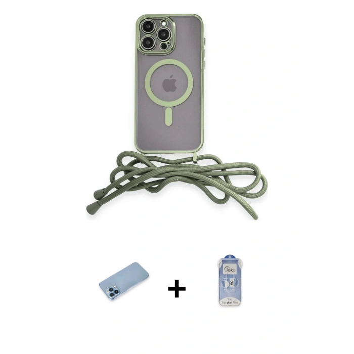 MARSİLYAN™- iPhone 12 Pro Max Kılıf Eksen Özel Seri - Siyah Joko Magic 5D Cam + Shine Kamera Lens Koruma Cam - MI
