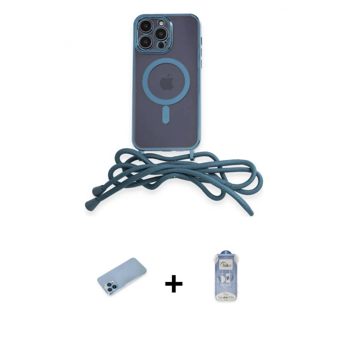 MARSİLYAN™- iPhone 12 Pro Max Kılıf Eksen Özel Seri - Siyah Joko Magic 5D Cam + Shine Kamera Lens Koruma Cam - MI