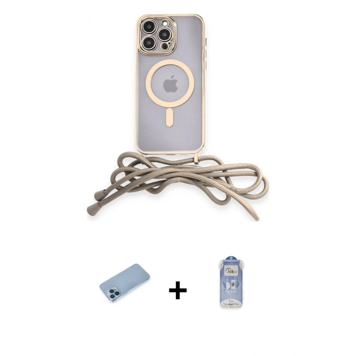 MARSİLYAN™- iPhone 12 Pro Max Kılıf Eksen Özel Seri - Siyah Joko Magic 5D Cam + Shine Kamera Lens Koruma Cam - MI