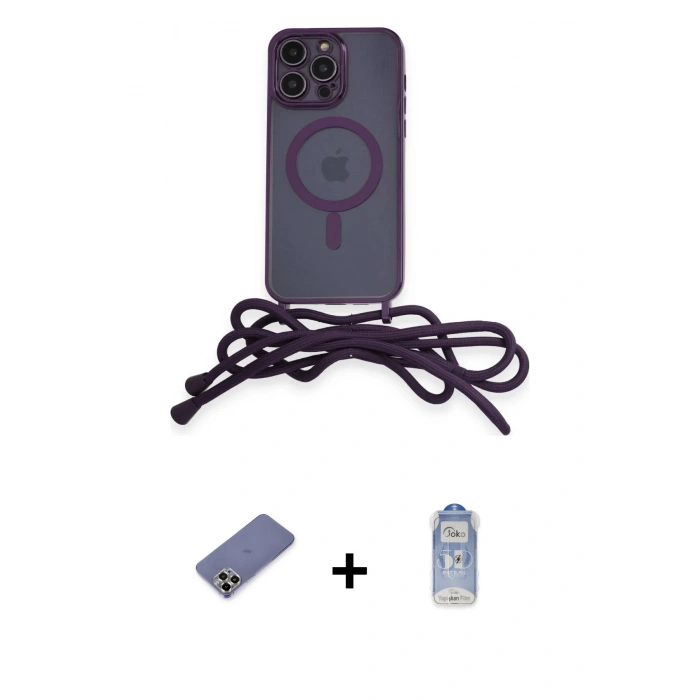 MARSİLYAN™- iPhone 12 Pro Max Kılıf Eksen Özel Seri - Siyah Joko Magic 5D Cam + Metal Kamera Lens Koruma Cam - GD