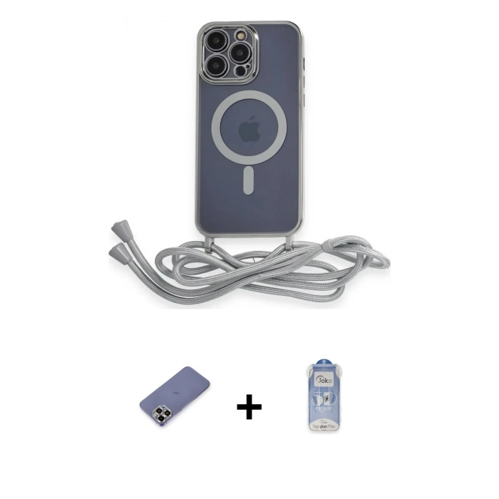 MARSİLYAN™- iPhone 12 Pro Max Kılıf Eksen Özel Seri - Siyah Joko Magic 5D Cam + Metal Kamera Lens Koruma Cam - GD