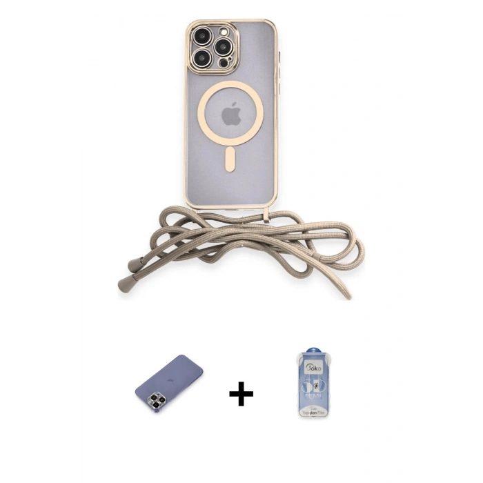 MARSİLYAN™- iPhone 12 Pro Max Kılıf Eksen Özel Seri - Siyah Joko Magic 5D Cam + Metal Kamera Lens Koruma Cam - GD