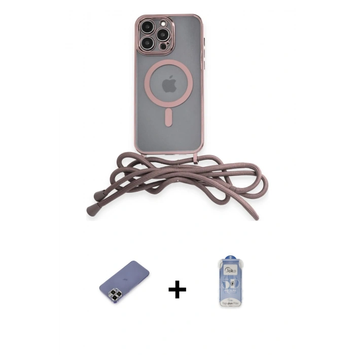 MARSİLYAN™- iPhone 12 Pro Max Kılıf Eksen Özel Seri - Siyah Joko Magic 5D Cam + Metal Kamera Lens Koruma Cam - GD