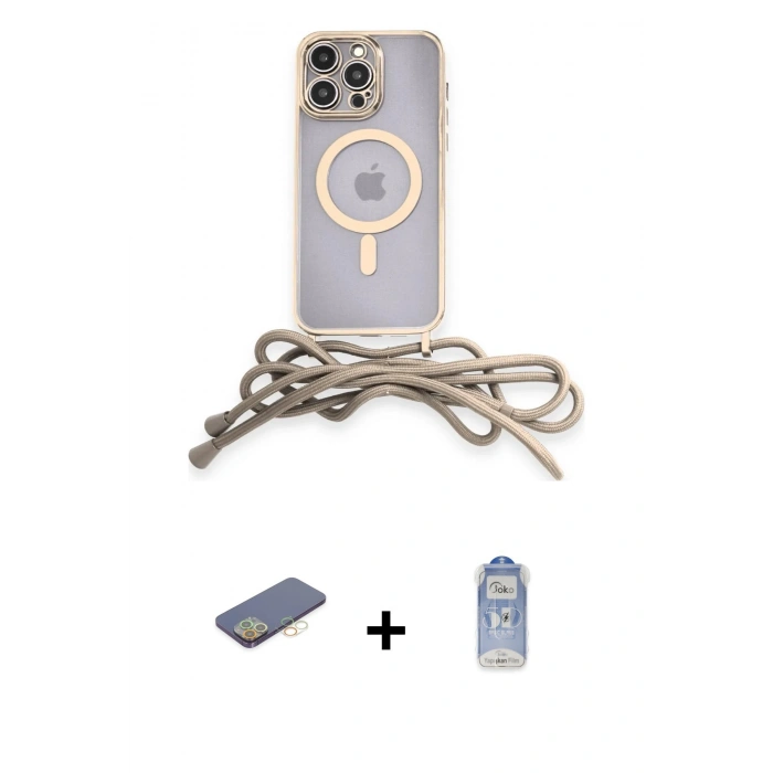 MARSİLYAN™- iPhone 12 Pro Max Kılıf Eksen Özel Seri - Siyah Joko Magic 5D Cam + Renkli Kamera Lens Koruma Cam - SI