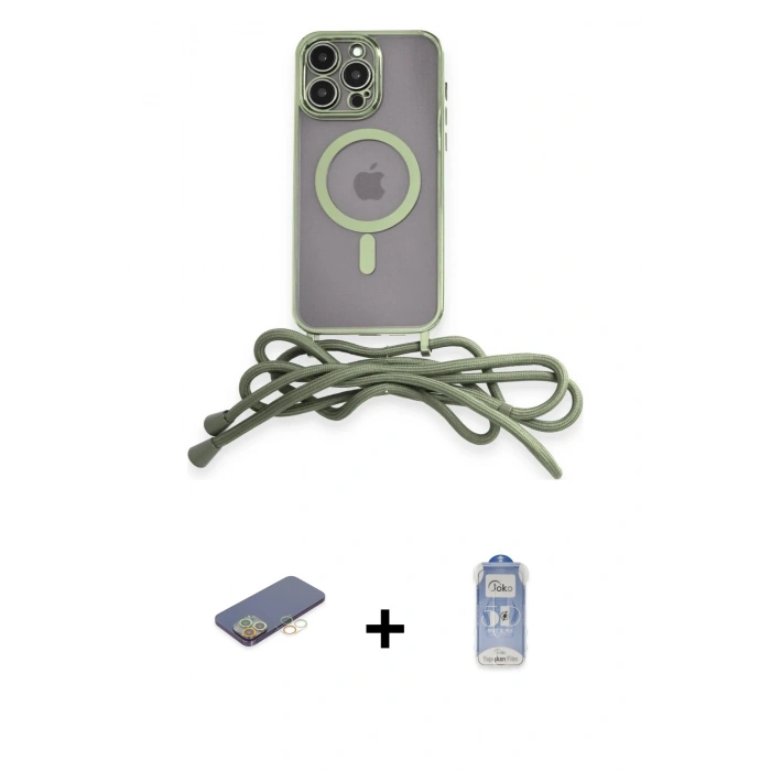 MARSİLYAN™- iPhone 12 Pro Max Kılıf Eksen Özel Seri - Siyah Joko Magic 5D Cam + Renkli Kamera Lens Koruma Cam - SI