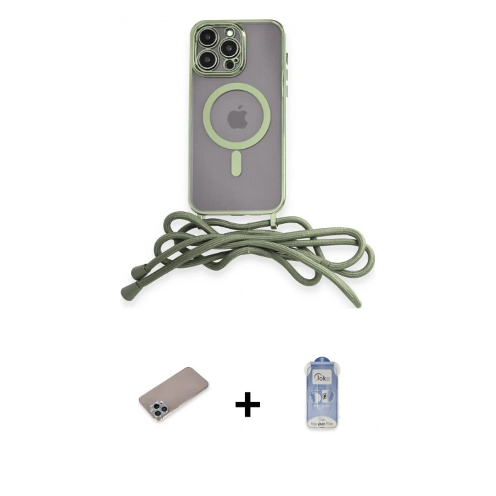 MARSİLYAN™- iPhone 12 Pro Max Kılıf Eksen Özel Seri - Siyah Joko Magic 5D Cam + Shine Kamera Lens Koruma Cam - SABE