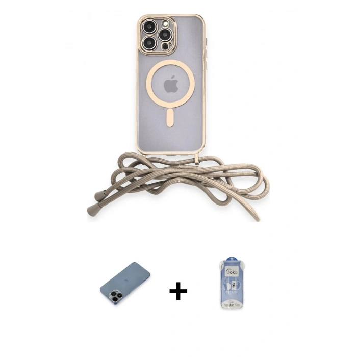 MARSİLYAN™- iPhone 12 Pro Max Kılıf Eksen Özel Seri - Siyah Joko Magic 5D Cam + Shine Kamera Lens Koruma Cam - SH